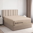 thumbnail image 1 of CGK Linens Extra Deep Pocket Single Fitted Sheet Only - Queen Size Wrinkle-Resistant & Comfy Bottom Sheet, Fits 18"-24" Mattresses, Cream, 1 of 7