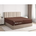thumbnail image 1 of CGK Linens 2-Piece Extra Deep Pocket Single Fitted Sheet Only - Split King Size Wrinkle-Resistant & Comfy Bottom Sheet, Fits 18"-24" Mattresses, Brown, 1 of 3
