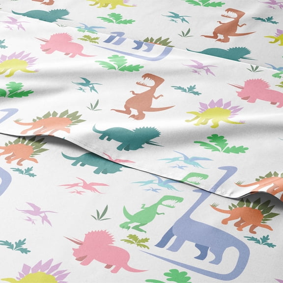CGK Linens 4-Piece Cute & Cozy Kids Sheet Set - Full Size Kids Bedding With Vibrant Designs For Boys, Girls, Teens, Toddler, Dinosaurs