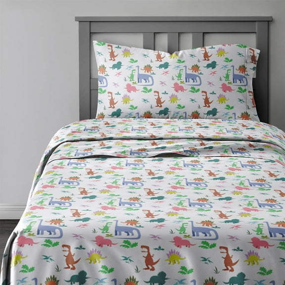CGK Linens 3-Piece Cute & Cozy Kids Sheet Set - Twin Size Kids Bedding With Vibrant Designs For Boys, Girls, Teens, Toddler, Dinosaurs