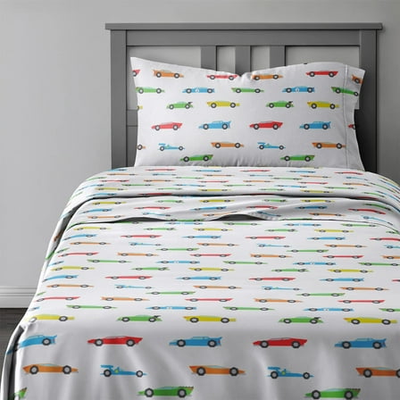 CGK Linens 3-Piece Cute & Cozy Kids Sheet Set - Twin Size Kids Bedding With Vibrant Designs For Boys, Girls, Teens, Toddler, Racecars