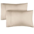 thumbnail image 1 of CGK Linens 100% Cotton 400 Thread Count Pillowcases Set of 2 - King Size Breathable & Soft Sateen Pillow Covers, Cream, 1 of 7