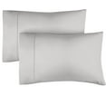 thumbnail image 1 of CGK Linens 100% Cotton 400 Thread Count Pillowcases Set of 2 - King Size Breathable & Soft Sateen Pillow Covers, Light Grey, 1 of 7