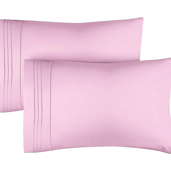 CGK Linens Ultra Soft & Comfy Pillowcases Set of 2 - King Size Hotel Quality Breathable 2-Piece Pillow Covers, Pink