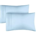 thumbnail image 1 of CGK Linens Ultra Soft & Comfy Pillowcases Set of 2 - Queen / Standard Size Hotel Quality Breathable 2-Piece Pillow Covers, Light Blue, 1 of 6