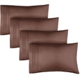 thumbnail image 1 of CGK Linens Extra Soft Pillowcases Set of 4 - King Size Hotel Luxury Breathable & Cozy 4-Piece Pillow Covers, Brown, 1 of 7
