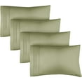 thumbnail image 1 of CGK Linens Extra Soft Pillowcases Set of 4 - King Size Hotel Luxury Breathable & Cozy 4-Piece Pillow Covers, Sage Green, 1 of 7