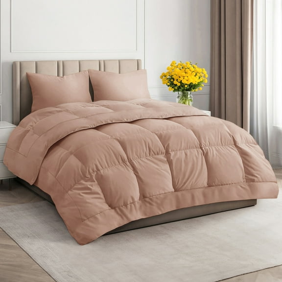 CGK Linens Premium Down Alternative Comforter - King Size All-Season Fluffy & Cozy Duvet Insert, Mauve