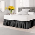 thumbnail image 1 of Elastic Wrap-Around Dust Ruffled Bed Skirt - Easy Fit with Pleated 15" Drop, 1 of 7
