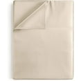 thumbnail image 1 of CGK Linens 400 Thread Count Single Flat Sheet Only - Full Size Soft 100% Cotton Sateen Top Sheet, Cream, 1 of 5