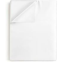 CGK Linens 400 Thread Count Single Flat Sheet Only - Queen Size Soft 100% Cotton Sateen Top Sheet, White