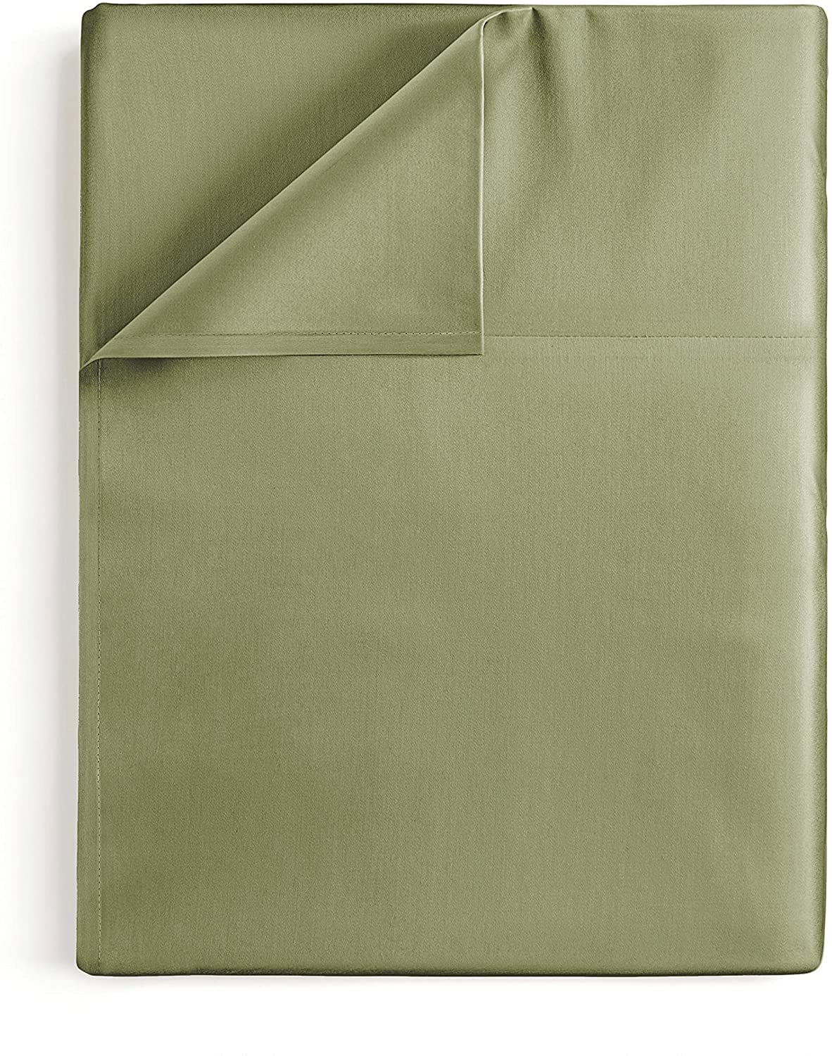 Sage Green Queen Cotton Flat Sheet Set