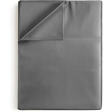CGK Linens Hotel Luxury Single Flat Sheet Only - Twin XL Size Extra Soft, Comfy & Breathable Top Sheet, Gray