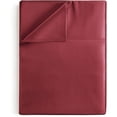 thumbnail image 1 of CGK Linens Hotel Luxury Single Flat Sheet Only - King Size Extra Soft, Comfy & Breathable Top Sheet, Burgundy, 1 of 4