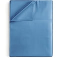 thumbnail image 1 of CGK Linens Hotel Luxury Single Flat Sheet Only - Queen Size Extra Soft, Comfy & Breathable Top Sheet, Denim Blue, 1 of 6