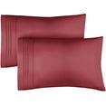 thumbnail image 1 of CGK Linens Ultra Soft & Comfy Pillowcases Set of 2 - King Size Hotel Quality Breathable 2-Piece Pillow Covers, Burgundy, 1 of 6