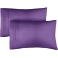 thumbnail image 1 of CGK Linens Ultra Soft & Comfy Pillowcases Set of 2 - King Size Hotel Quality Breathable 2-Piece Pillow Covers, Purple, 1 of 7