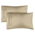 thumbnail image 1 of CGK Linens Ultra Soft & Comfy Pillowcases Set of 2 - Queen / Standard Size Hotel Quality Breathable 2-Piece Pillow Covers, Cream, 1 of 7