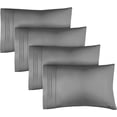 thumbnail image 1 of CGK Linens Extra Soft Pillowcases Set of 4 - King Size Hotel Luxury Breathable & Cozy 4-Piece Pillow Covers, Gray, 1 of 7