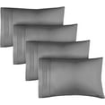 thumbnail image 1 of CGK Linens Extra Soft Pillowcases Set of 4 - Queen / Standard Size Hotel Luxury Breathable & Cozy 4-Piece Pillow Covers, Gray, 1 of 7