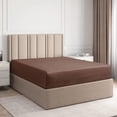 thumbnail image 1 of CGK Linens Hotel Luxury Single Fitted Sheet Only - Twin XL Size Wrinkle-Resistant Bottom Sheet, Fits Mattress Up To 16", Brown, 1 of 7