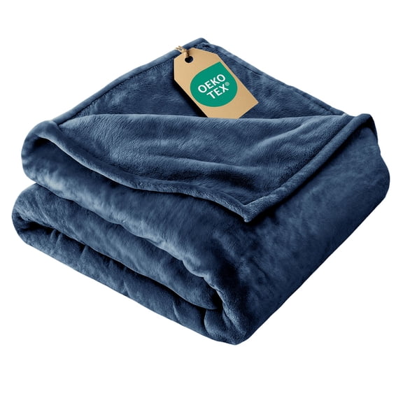 CGK Linen Ultra Soft Fleece Blanket - Lightweight Luxury Plush Throw for Bed or Couch