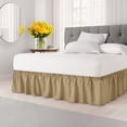 thumbnail image 1 of Elastic Wrap-Around Dust Ruffled Bed Skirt - Easy Fit with Pleated 15" Drop, 1 of 7