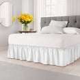 thumbnail image 1 of Elastic Wrap-Around Dust Ruffled Bed Skirt - Easy Fit with Pleated 15" Drop, 1 of 7