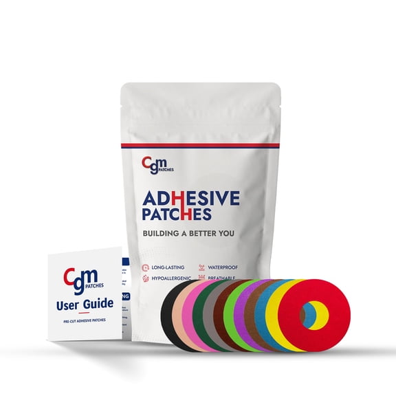 CGM PATCHES Adhesive Freestyle Libre 3/3 Plus Patches with Cut, Compatible with Infusion Set, Hypoallergenic, Waterproof, Medical-Grade Adhesive Patches, Lasts 10-14 Days | Pack-25 (Fun Pack/Multi)