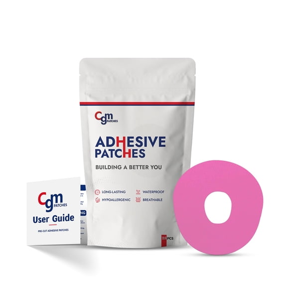 CGM PATCHES Adhesive Freestyle Libre 3 Universal Patches with Cut, Compatible with Infusion Set Lingo and Rio | Hypoallergenic CGM Sensor Patches, Lasts for 10-14 Days | Pack-25 (TAN)
