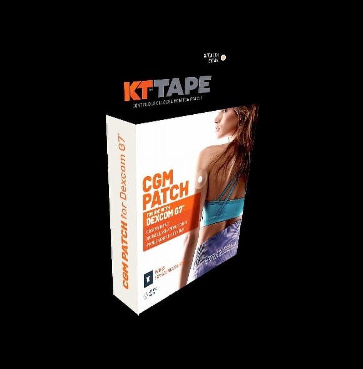 KT Tape CGM Patch for Diabetes Management, Dexcom G7, Beige, 10 Count