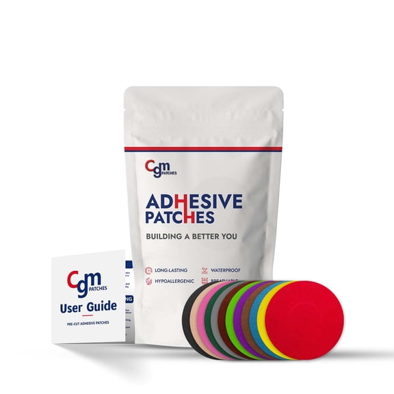 CGM Patches Adhesive Libre 3 / Libre 3 Plus CGM Sensor Patches Without Cutout, Hypoallergenic, Waterproof, Sweatproof, Medical-Grade Adhesive, Patches, Lasts 10-14 Days | Pack of 25 (Fun Pack/Multi)
