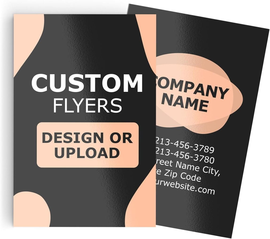 CGRP Custom Bulk Flyers, Glossy, Vertical | Upload Design or Add Text | Personalized Photo | Double-Sided Printing Available,4 x 6 Vertical, 100 Qty