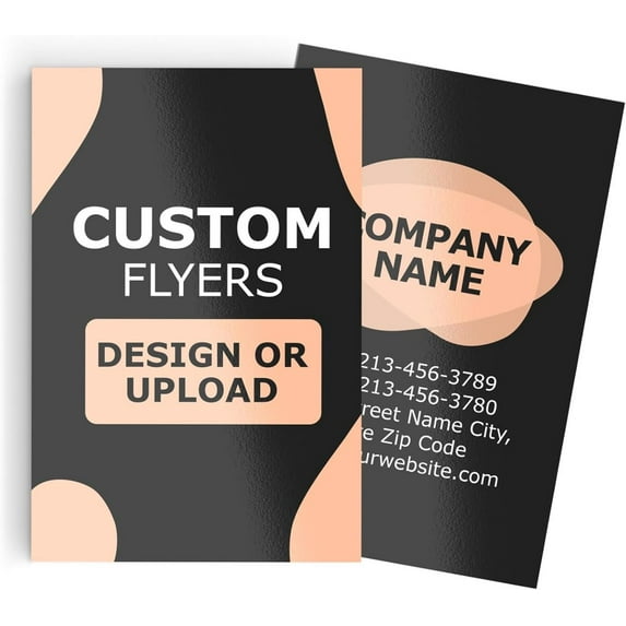 CGRP Custom Bulk Flyers, Glossy, Vertical | Upload Design or Add Text | Personalized Photo | Double-Sided Printing Available,4 x 6 Vertical, 100 Qty