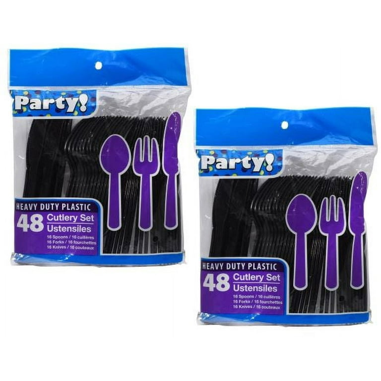 Black Heavy Duty Plastic Knives | 50ct