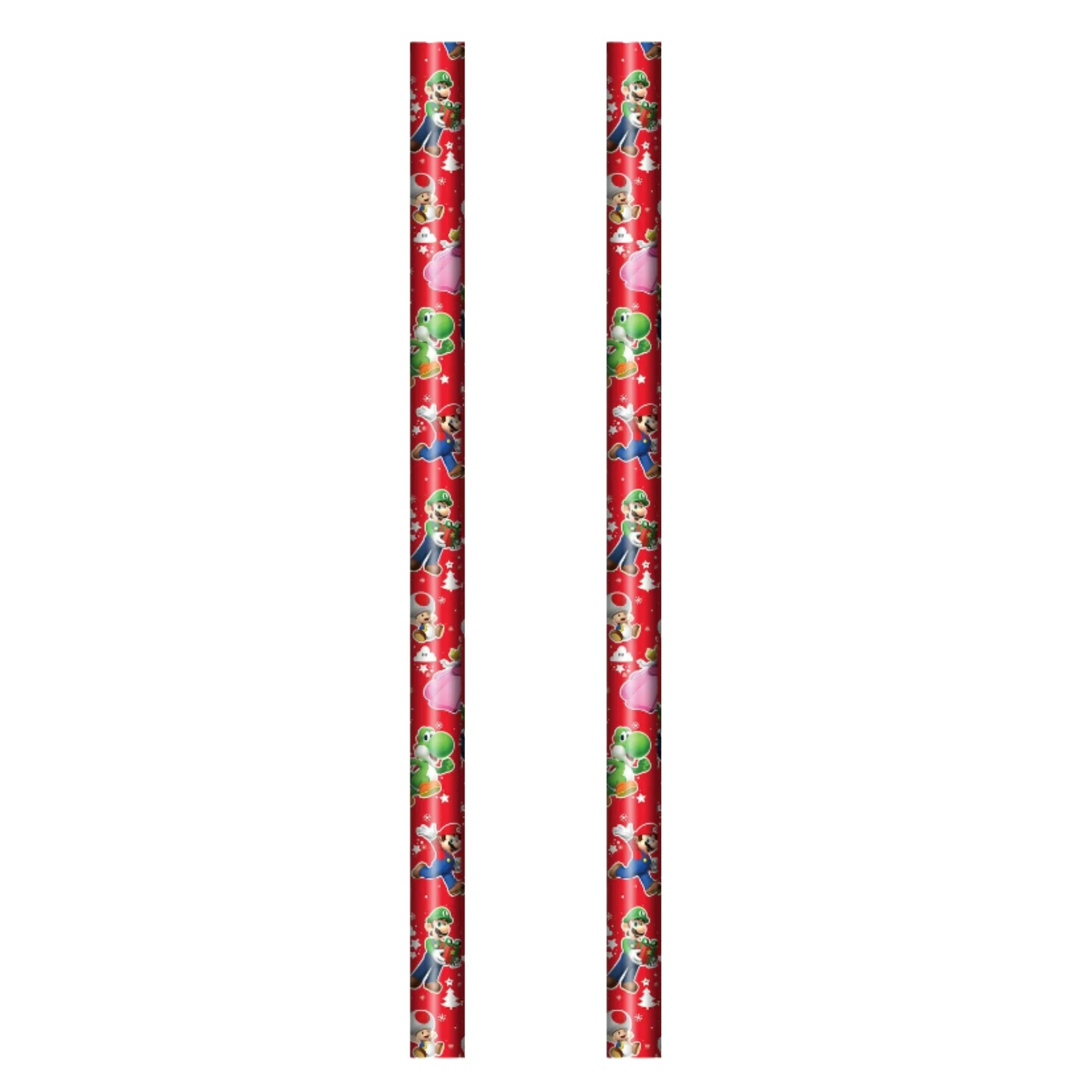 CGT Christmas Super Mario Gift Wrapping Paper Gridlines on Back 25 sq