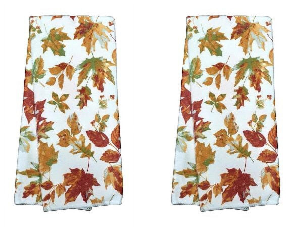 Preboun 4 Pcs Fall Football Kitchen Decorative Towels Rugby Maple Leaf Hand  Dish Towels Microfiber Fall Kitchen Towels Absorbent Autumn Leaves Tea