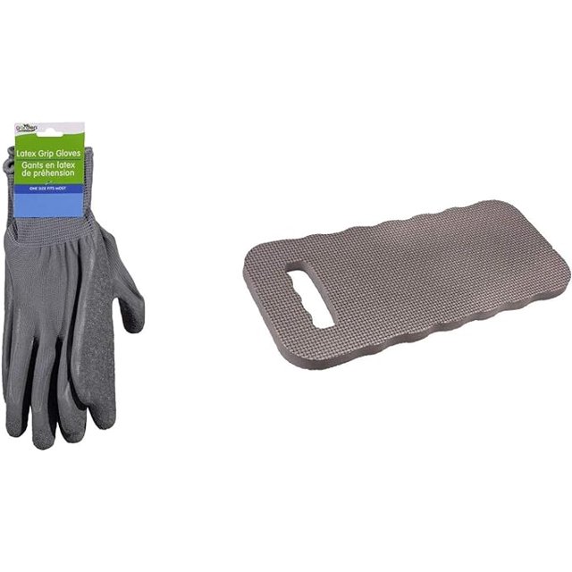 CGT Garden Collection Gray Kneeling Pad and Gloves Set Waterproof Foam