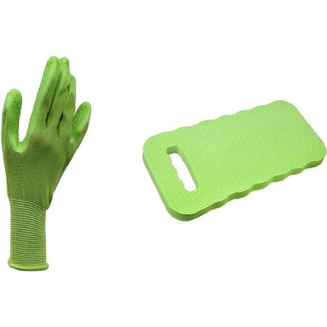 CGT Garden Collection Green Kneeling Pad and Gloves Set Waterproof Foam