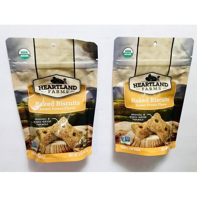 CGT Heartland Farms Baked Biscuits Dog Treats Sweet Potato Flavor Made