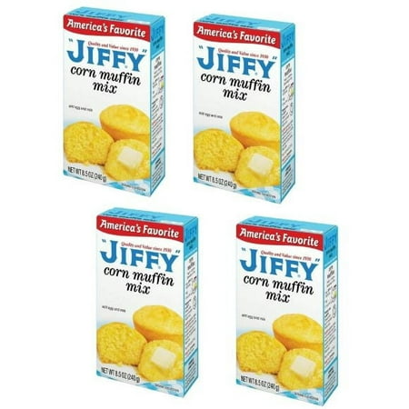 CGT Jiffy Corn Muffin Mix Sweet Cornbread Biscuits Holidays Thanksgiving Christmas Meal Breakfast Lunch Dinner Side Snack Treat Dessert 8.5 oz. (Pack of 4)