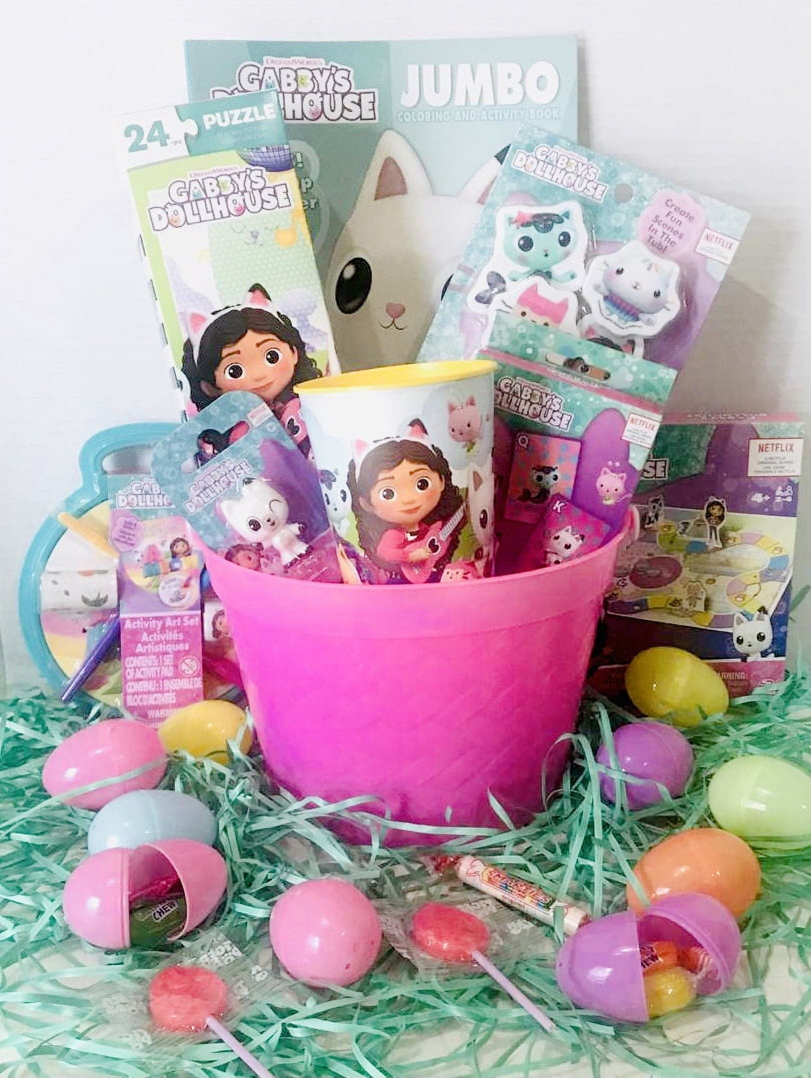 CGT Premade Gabby's Dollhouse Easter Gift Basket Happy Birthday Get Well DIY Craft Kids Girls
