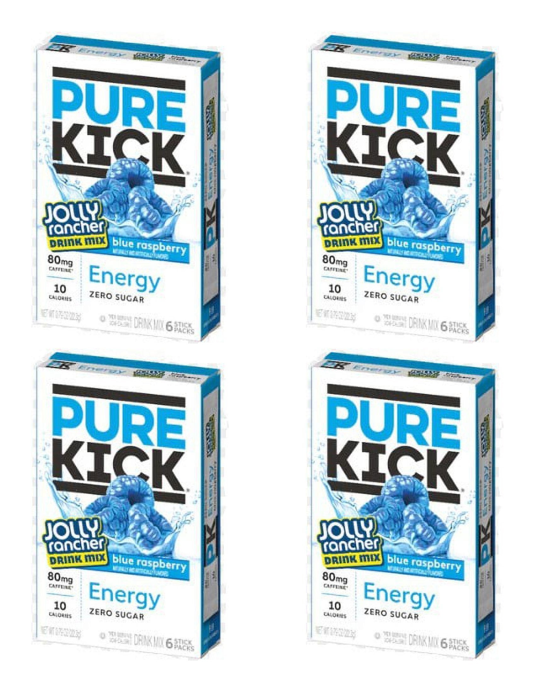 Pure Kick Energy Singles To Go Drink Mix Jolly Rancher Blue Raspberry
