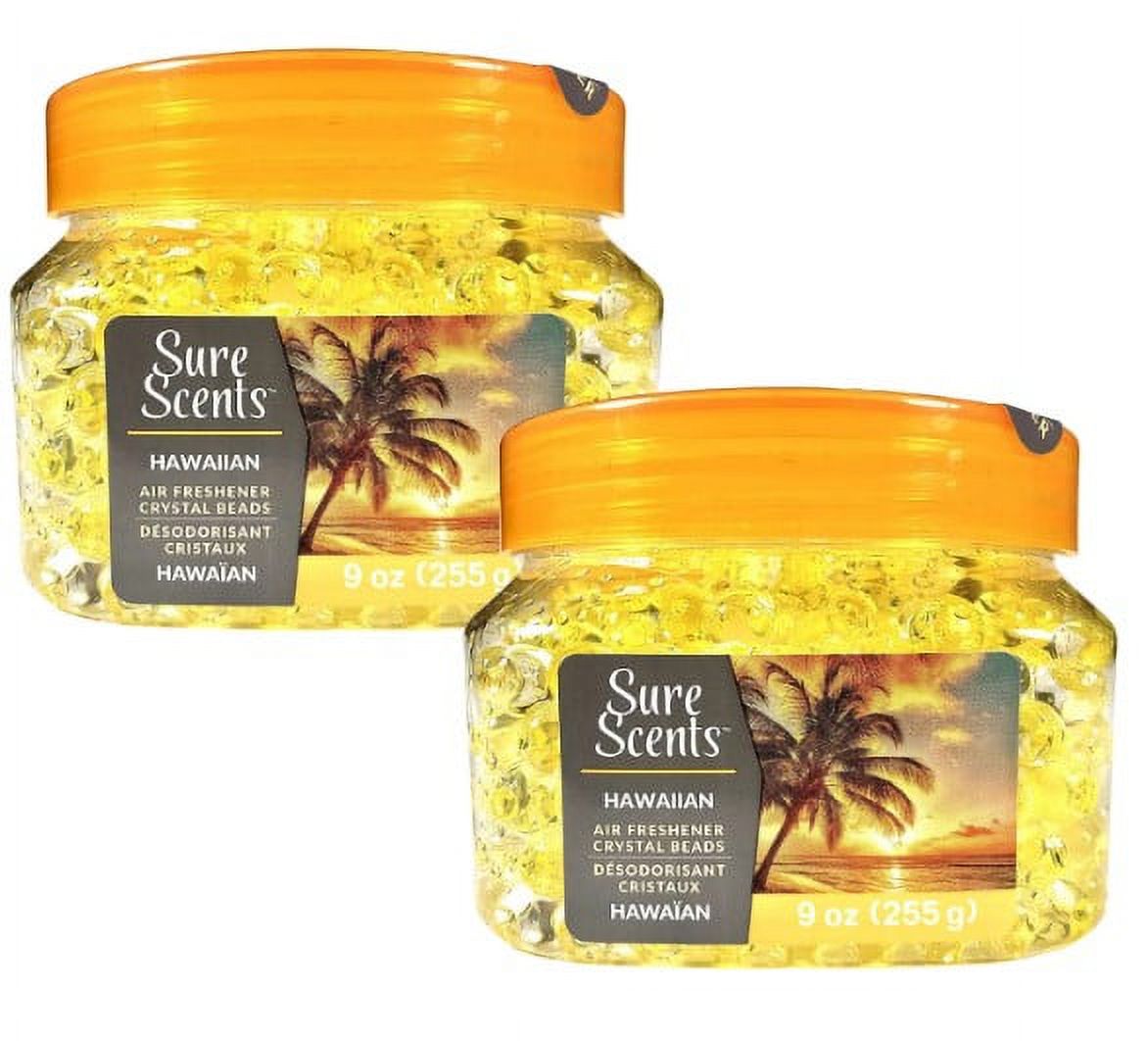 CGT Sure Scents Hawaiian Air Freshener Crystal Beads NonStop Freshness