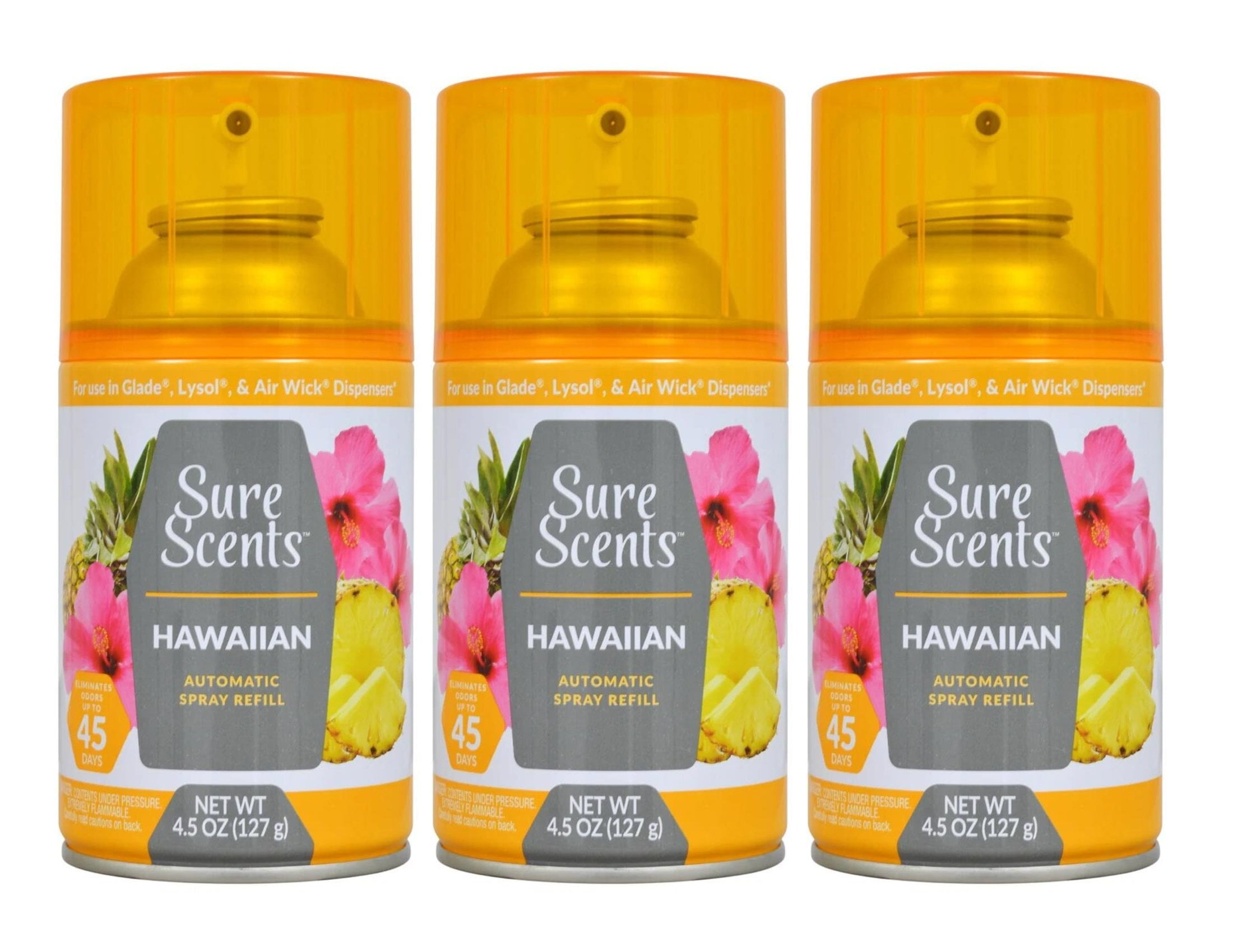 CGT Sure Scents Hawaiian Automatic Spray Refills Odor Neutralizer Deodorizer Home Kitchen