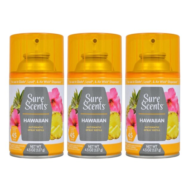 CGT Sure Scents Hawaiian Automatic Spray Refills Odor Neutralizer