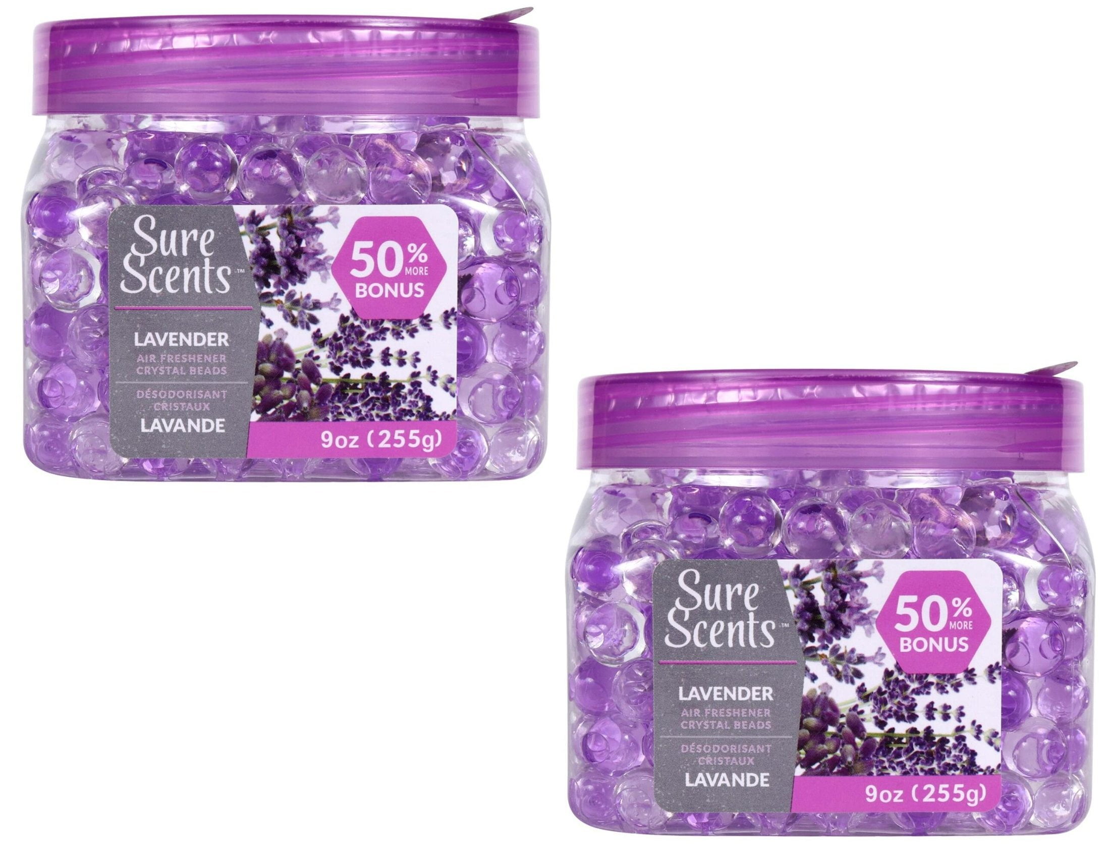 CGT Sure Scents Lavender Air Freshener Crystal Beads NonStop Freshness