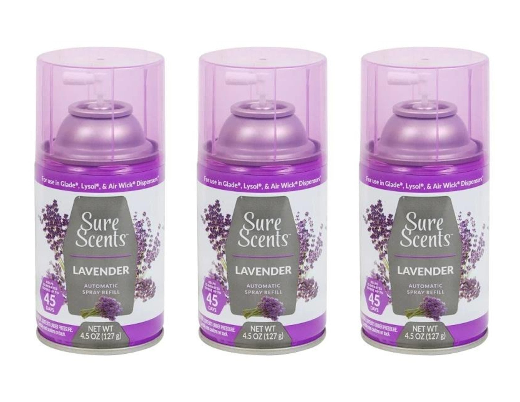 CGT Sure Scents Lavender Automatic Spray Refills Odor Neutralizer