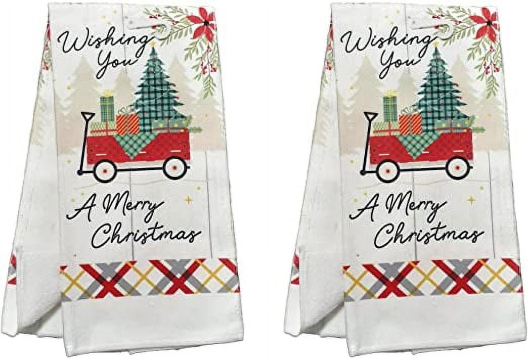 The Holiday Aisle Holiday Wishes Wishing Tree Hand Towel, Black