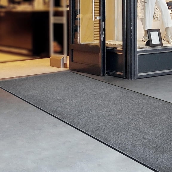 CGTER Heavy Duty Interior/Exterior Waterproof Utility Plush Pile Vinyl Back Runner,Mats,Area Rug, Non-Slip,70 Custom Sizes for Doorway,Balcony,Hallway,Commercial,Retail Space 3' X 6' Grey